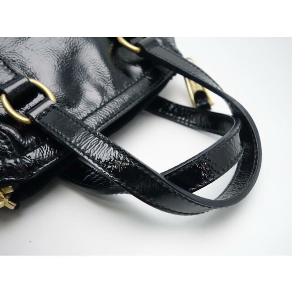 Yves Saint Laurent Downtown Mini Patent Leather Handbag Black - Picture 4 of 7